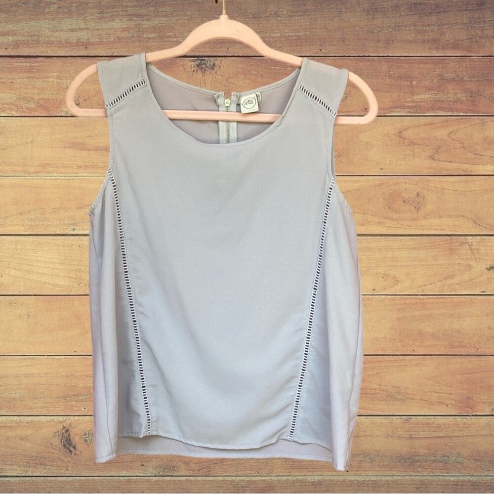 Paper Crane gray tank blouse